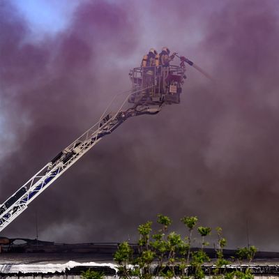 Brand auf Wertstoffhof in Dresden