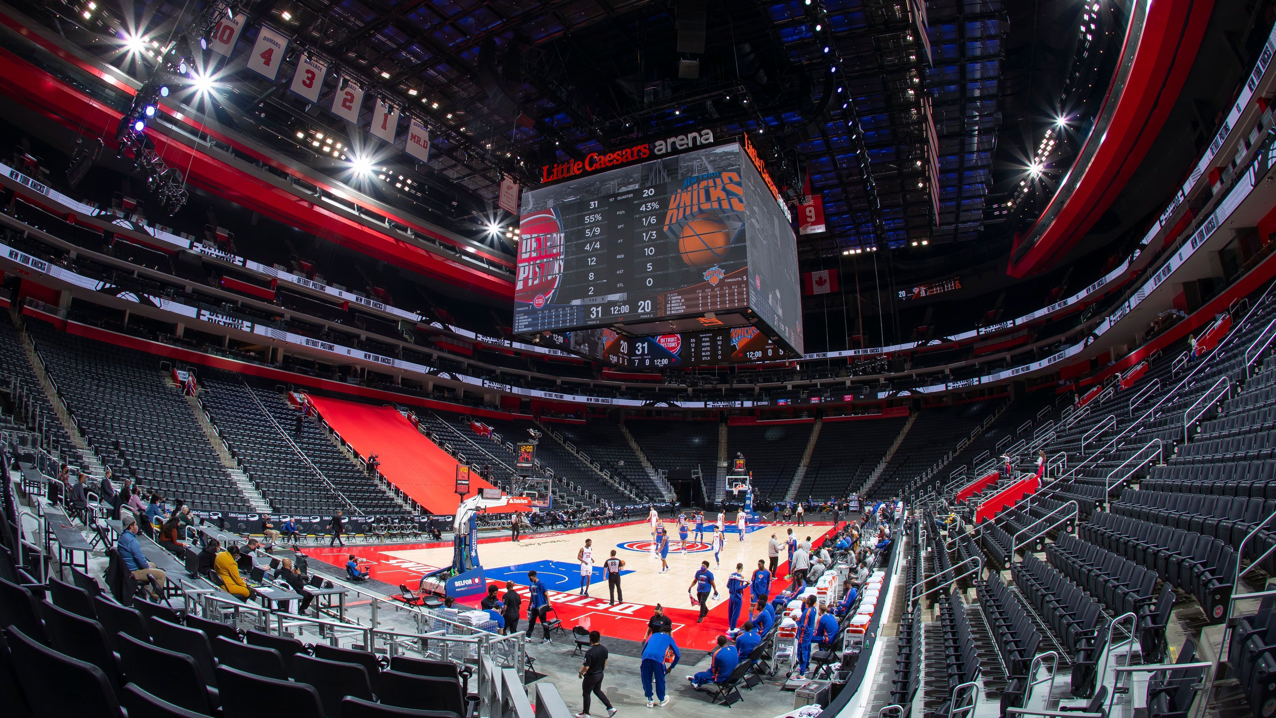 <strong>Little Caesars Arena<br></strong>Team: Detroit Pistons<br>Plätze: 20.332<br>Eröffnung: 2017<br>Kosten: 862,9 Mio. $