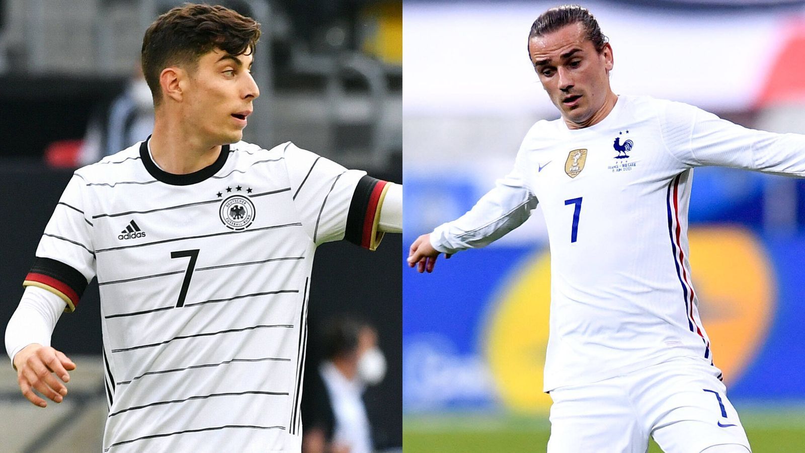 
                <strong>Mittelfeld: Kai Havertz vs. Antoine Griezmann</strong><br>
                Havertz hat wie Rüdiger beim FC Chelsea sehr von Tuchel profitiert, im CL-Finale war er der Tor-Held und Offensiv-Motor der Blues. Er hat das Momentum auf seiner Seite und jede Menge Selbstvertrauen. Willy Sagnol sagte zuletzt der L'Equipe über Griezmann: "Er ist der Hüter des Spiels und des Systems. Seit 2016 hält er die Schlüssel für Les Bleus in der Hand. Er ist die Nummer 1 in diesem Team. Er ist der Anfang und das Ende. Er ist mehr und mehr wie Zidane." Etwas nüchterner betrachtet ist es vor allem auch die Erfahrung, die den Ausschlag für Griezmann gibt. 7:5.
              