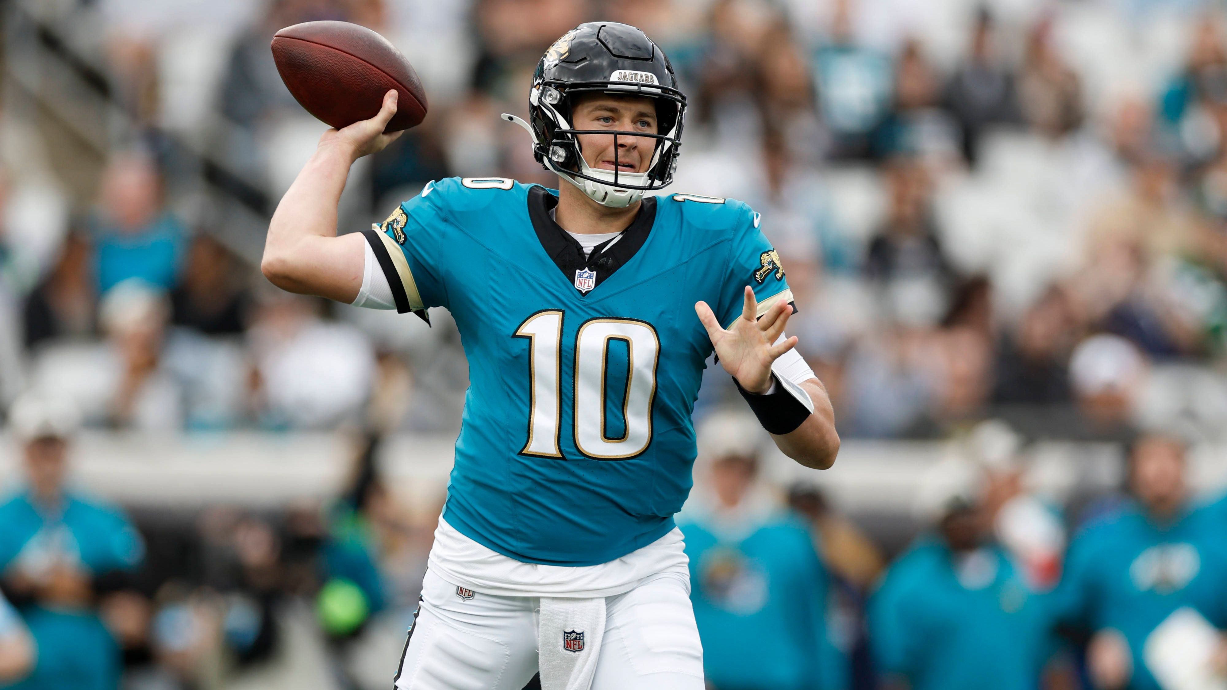 <strong>Platz 26 (geteilt): Mac Jones</strong><br>Team: Jacksonville Jaguars<br>Anzahl der Spiele: 10<br>Sacks: 14