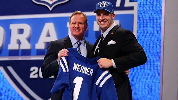 
                <strong>Björn Werner - Indianapolis Colts</strong><br>
                Björn Werner schrieb im April 2013 Football-Geschichte. Als erster Deutscher wurde der 22-Jährige in der Auftaktrunde der NFL-Draft ausgewählt. Dank des Linebackers laufen erstmals drei Deutsche in der NFL auf.
              