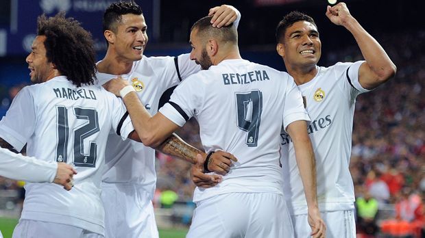 
                <strong>Real Madrid</strong><br>
                Platz 6: Real Madrid - Die Königlichen erreichen mit einem Schnitt von 2,2 Toren pro Spiel den sechsten Platz der torgefährlichsten Mannschaften Europas. Zwar trafen die Madrilenen insgesamt nur 33 Mal, benötigten dafür aber lediglich 15 Spiele. Trotzdem gibt es weitaus gefährlichere Angriffsreihen in Europa ...
              