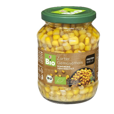 Drei Chargen Bio-Mais im 360-Gramm-Glas sind vom Rückruf betroffen.