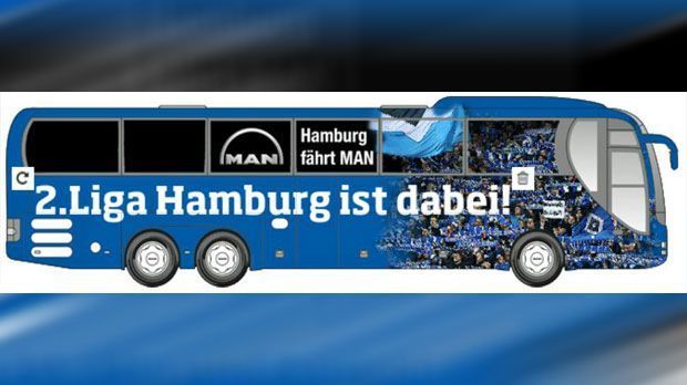 
                <strong>HSV-Mannschaftsbus: Fan-Kreationen</strong><br>
                Der Hamburger SV will zusammen mit Partner MAN mit der Möglichkeit zur Mitgestaltung des neuen Mannschaftsbuses eine Brücke zu den Fans bauen. Neben einigen ernst gemeinten Vorschlägen kamen aber auch viele lustige Kreationen dabei raus. Immer wieder thematisiert wird das Relegationsglück der Hanseaten.
              