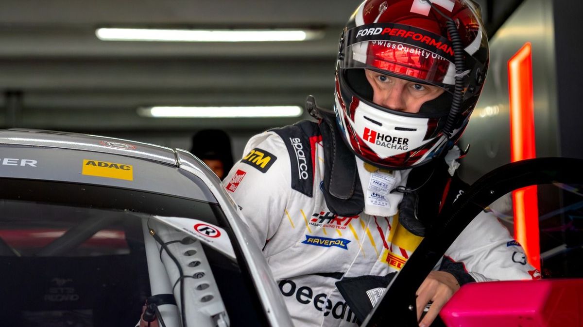 Im letzten Moment: Das Ford-Mustang-Cockpit war für Fabio Scherer die Rettung