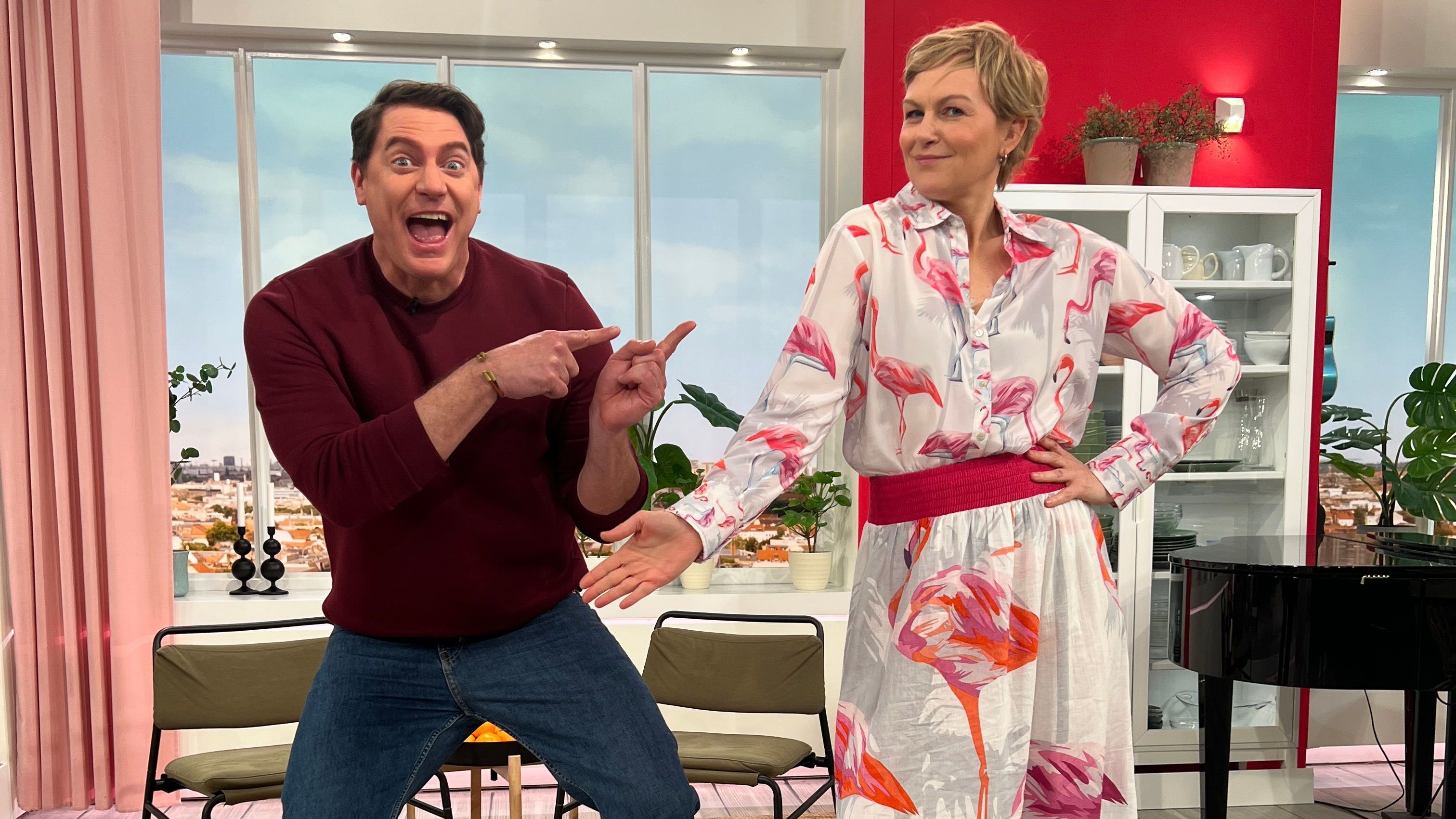 Benjamin und Karen vom "SAT.1 Frühstücksfernsehen".