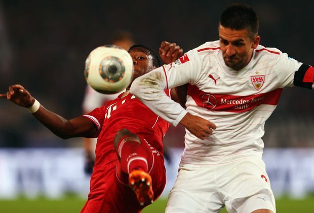 
                <strong>VfB Stuttgart - Bayern München 1:2</strong><br>
                Im Nachholspiel des 17. Spieltags tritt der FC Bayern München beim VfB Stuttgart an. Der Tabellenführer um David Alaba (l.) muss sich bei den zuletzt schwächelnden Schwaben um Vedad Ibisevic ganz schön strecken.
              