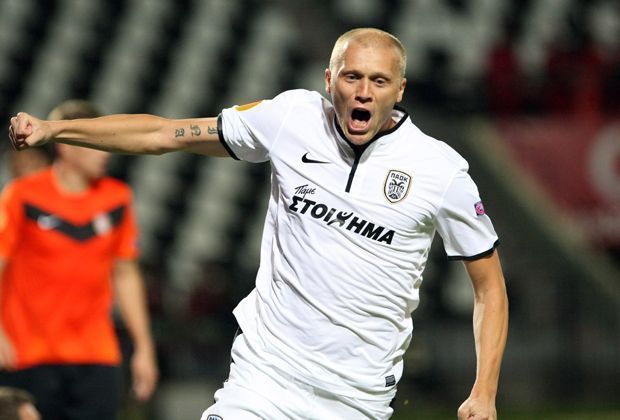 
                <strong>PAOK Saloniki</strong><br>
                PAOK Saloniki: Der zweifache griechische Meister (1976, 1985) aus Thessaloniki wurde im Jahr 1926 von griechischen Flüchtlingen aus Konstantinopel gegründet
              