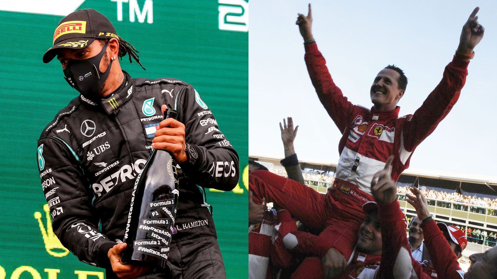 
                <strong>WM-Titel</strong><br>
                Michael Schumacher: 7 (geteilter Platz 1) - Lewis Hamilton: 7 (geteilter Platz 1)
              