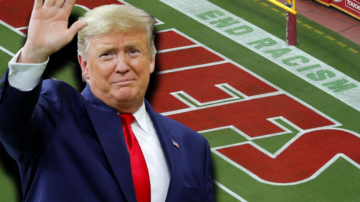 Donald Trump beim Super Bowl