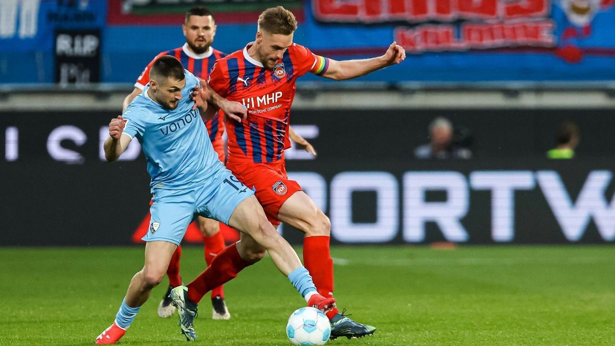 Viel Kampf zwischen Bochum und Heidenheim