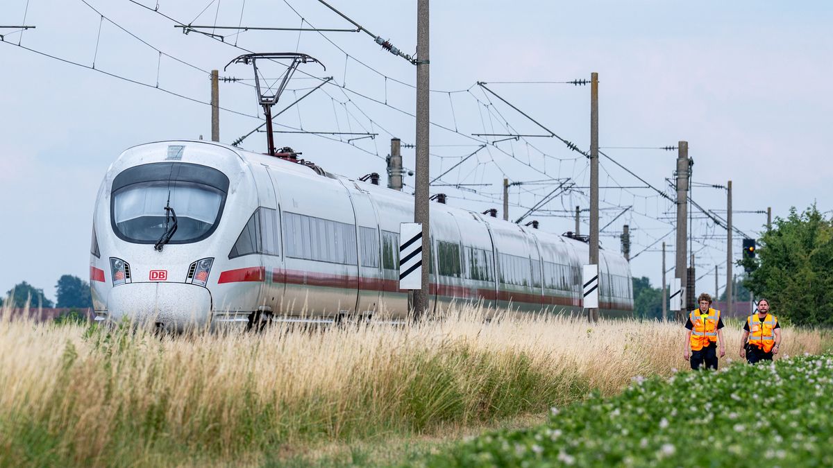 Der ICE, in dem ein Mann in Niederbayern mehrere Passagiere angegriffen hat.