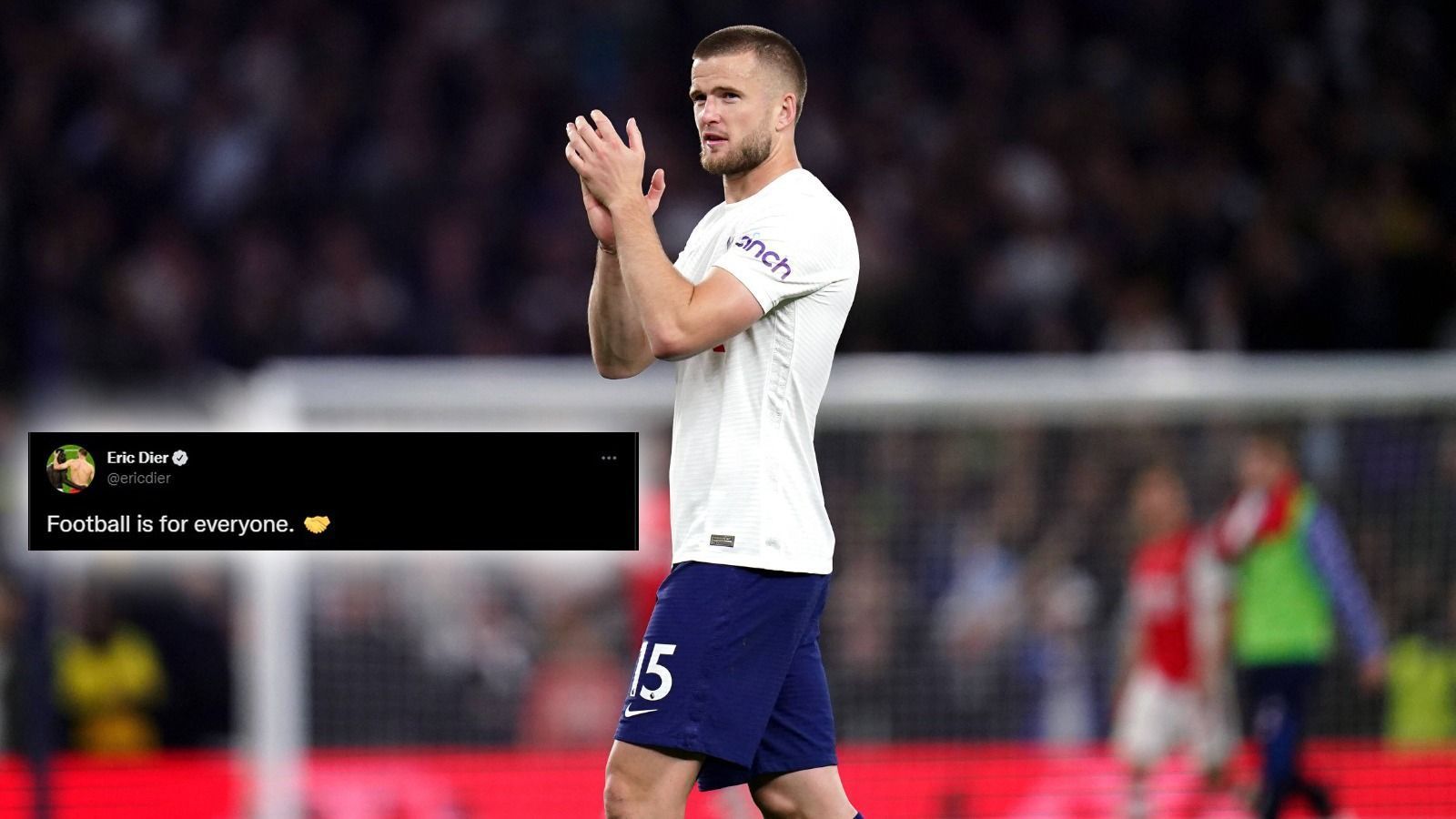 
                <strong>Eric Dier</strong><br>
                Tottenhams Innenverteidiger Eric Dier brachte es mit seinem Tweet kurz und prägnant auf dem Punkt: "Fußball ist für alle."  
              