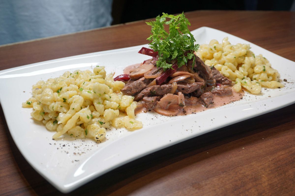 Boeuf Stroganoff mit Spätzle