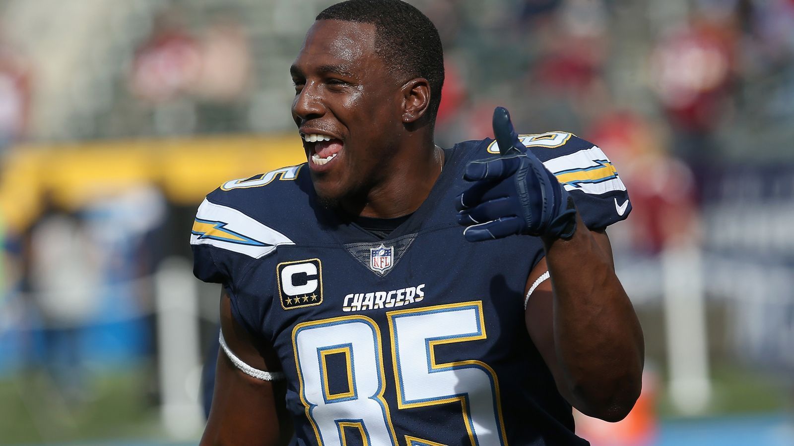 <strong>85: Antonio Gates</strong><br>Team: San Diego Chargers <br>Position: Tight End<br>Erfolge: viermaliger First Team All-Pro, achtmaliger Pro Bowler<br>Honorable Mentions: Nick Buoniconti, Chad Johnson