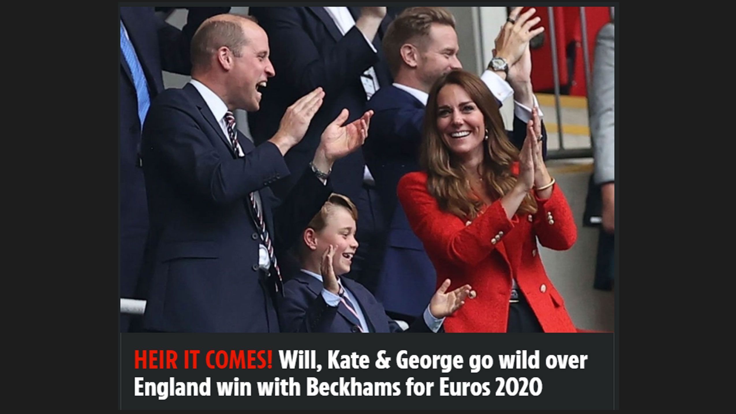 
                <strong>"Heir It Comes"</strong><br>
                Auch die englische "The Sun" kann Wortspiele.  
              