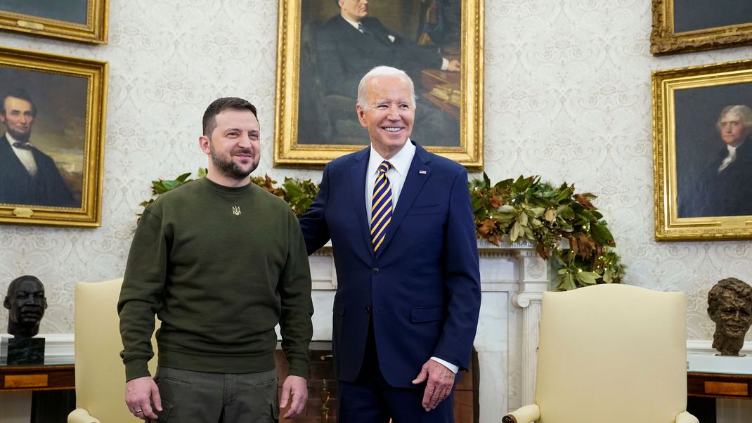 Joe Biden freut sich über den Besuch von Wolodymyr Selenskyj im Weißen Haus.