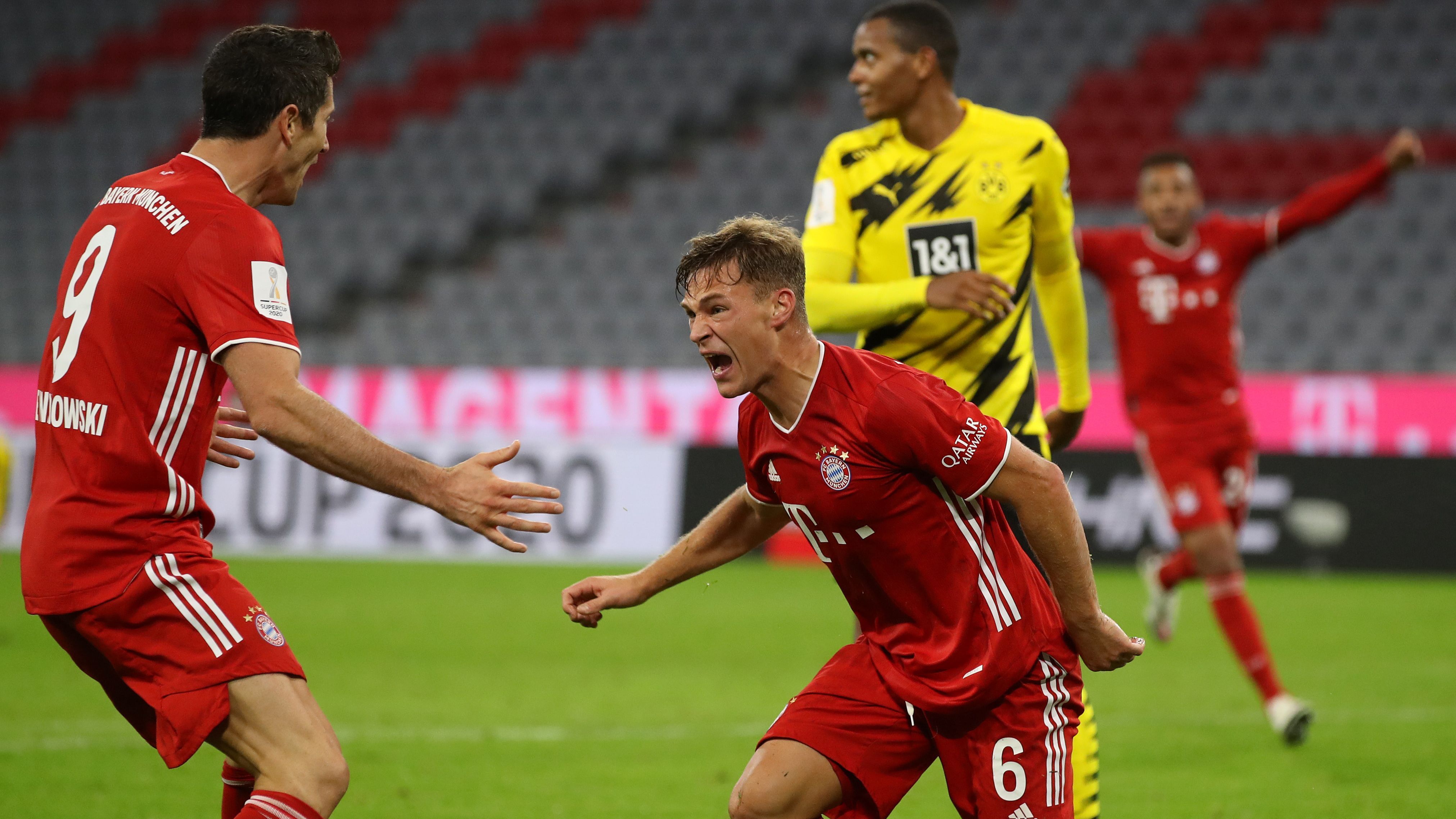 
                <strong>DFL-Supercup 2020: FC Bayern und Borussia Dortmund in der Einzelkritik</strong><br>
                Der FC Bayern schlägt Borussia Dortmund im Supercup mit 3:2. Die Mannschaft von Trainer Hansi Flick sichert sich damit den fünften Titel im Jahr 2020. ran.de benotet alle Akteure beider Teams in der Einzelkritik.
              