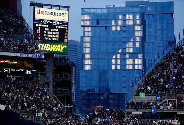 
                <strong>Seattle Seahawks: It might get loud</strong><br>
                Das ist übrigens auch der Spitzname der Seahawks-Fans. Die "12s" sind weit über die Grenzen Seattles als großartiges Publikum bekannt.
              