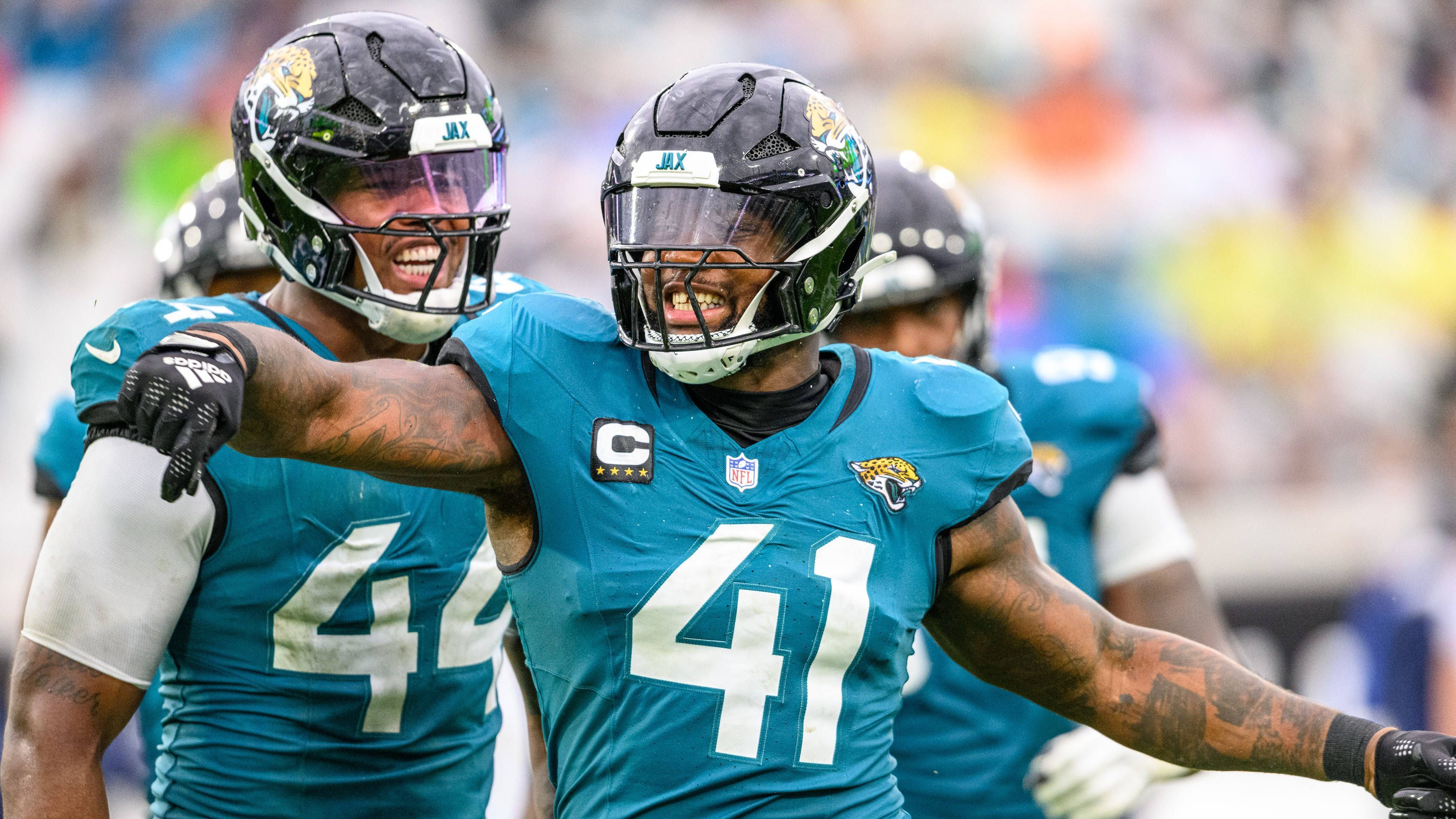 <strong>Josh Hines-Allen (Jacksonville Jaguars)</strong><br>Alter: 28<br>Position: Defensive End<br>Durchschnittliches Jahresgehalt: 28,3 Millionen Dollar