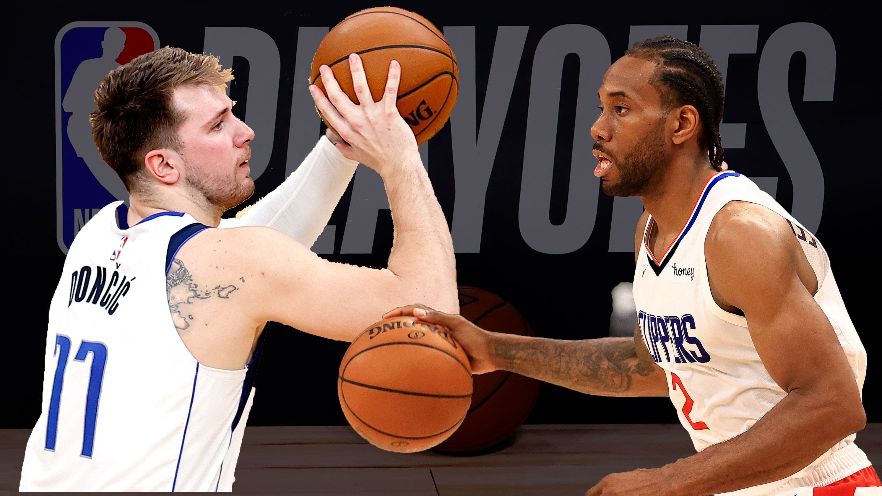 
                <strong>Dallas Mavericks (5) vs. Los Angeles Clippers (4)</strong><br>
                Die Los Angeles Clippers sind so ein bisschen die Wundertüte in der Western Conference. Rein vom Roster um Superstars wie Kawhi Leonard (rechts), Paul George oder Veteran Rajon Rondo, muss man den Clips alles zutrauen. Dieses "alles" reicht in dem Fall aber von einem Meistertitel bis zum Aus in Runde eins. Mit Luka Doncic und den Dallas Mavericks kommt ein Team nach L.A., welches absolut das Potential hat Leonard und Co. in sieben Spielen nach Hause zu schicken. Außerdem haben die Mavs noch eine Rechnung aus dem letzten Jahr offen. In der Bubble 2020 hatte Dallas noch mit 4:2 das Nachsehen und wird alles daran setzen, sich in diesem Jahr zu revanchieren. Aus deutscher Sicht muss man hoffen, dass Maxi Kleber mit seinen Achillessehnenproblemen rechtzeitig fit wird. Unter der Woche konnte der Würzburger aber mit der Mannschaft trainieren und hat einen guten Eindruck gemacht, wie "Dallas Morning News" berichtet. 
              