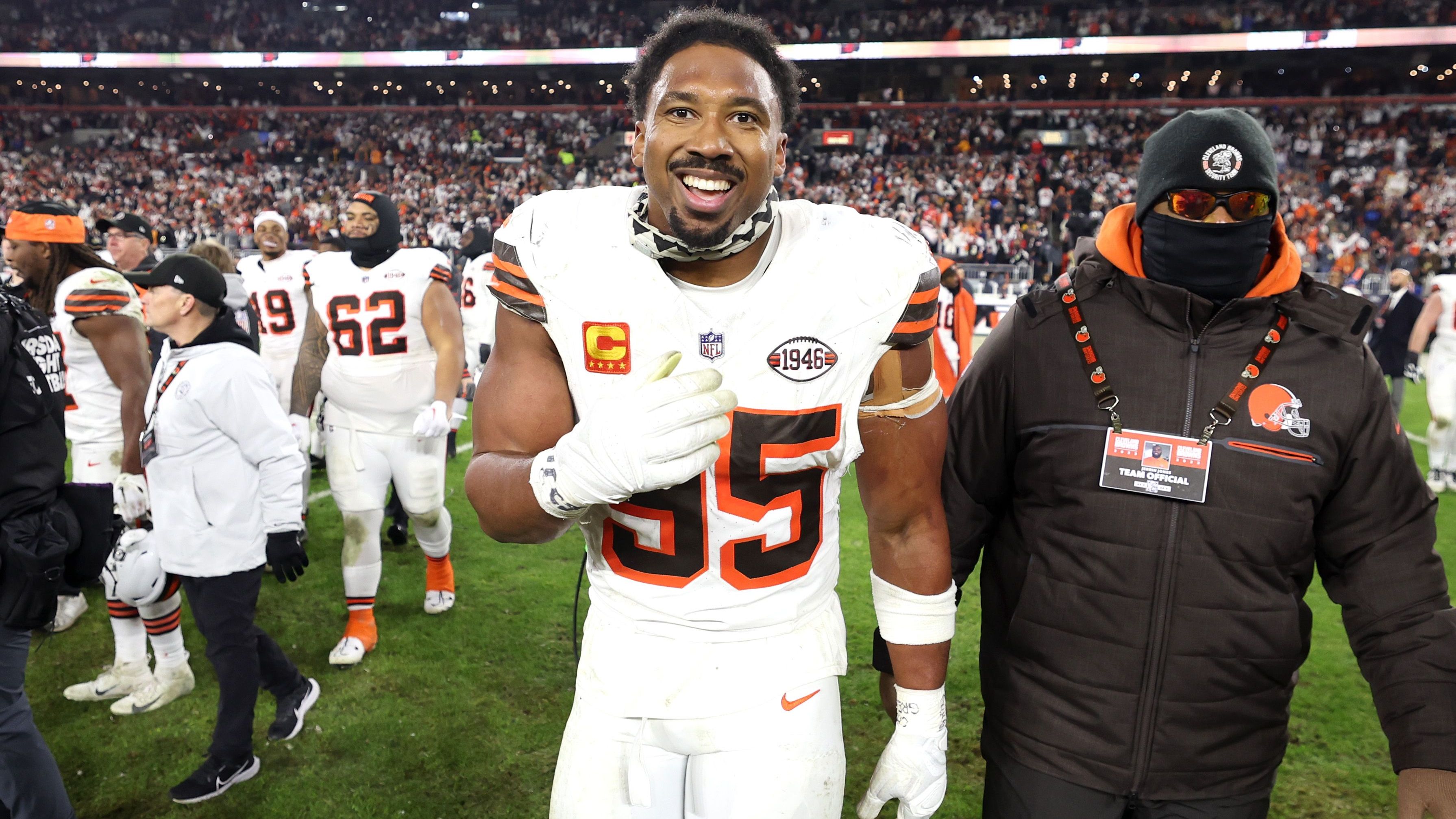 <strong>Cleveland Browns fünf Pro Bowler</strong><br>Amari Cooper (Wide Receiver)<br>David Njoku (Tight End)<br>Joel Bitonio (Guard)<br>Myles Garrett (Foto, Defensive End)<br>Denzel Ward (Cornerback)