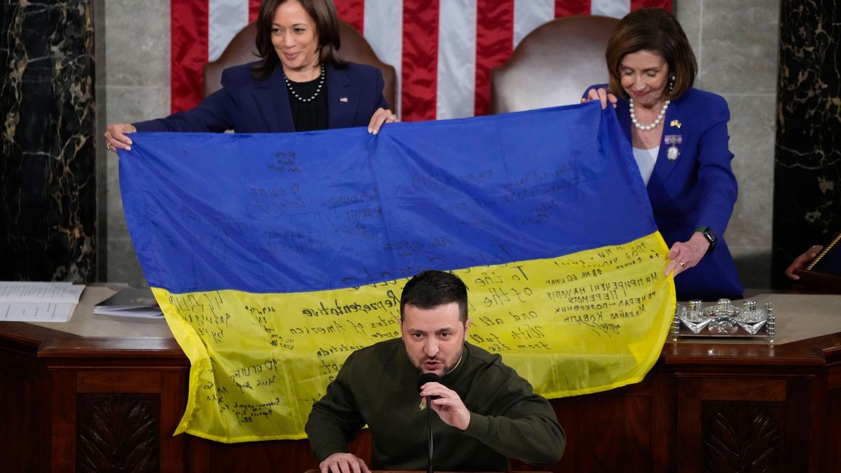 Der ukrainische Präsident Selenskyj vor dem US-Kongress