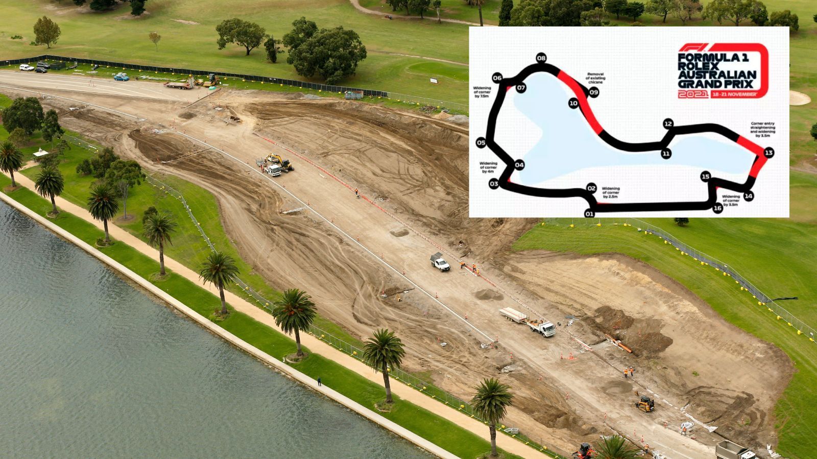 
                <strong>Albert Park (Melbourne)</strong><br>
                19. bis 21. November: 21. Grand-Prix-Wochenende in Melbourne (Australien)
              