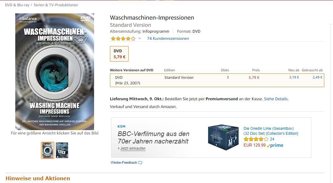 Allgemein gilt: Je absurder das Produkt...