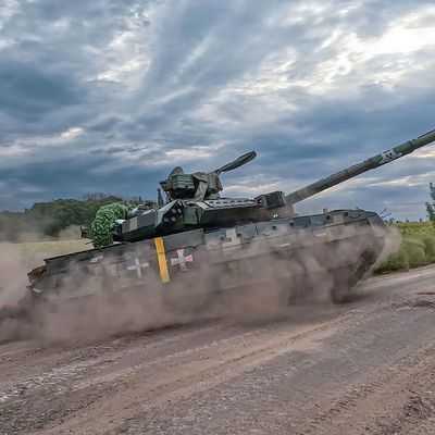 Der von der ukrainischen dritten Panzerbrigade veröffentlichte T-84 Oplot Panzer.