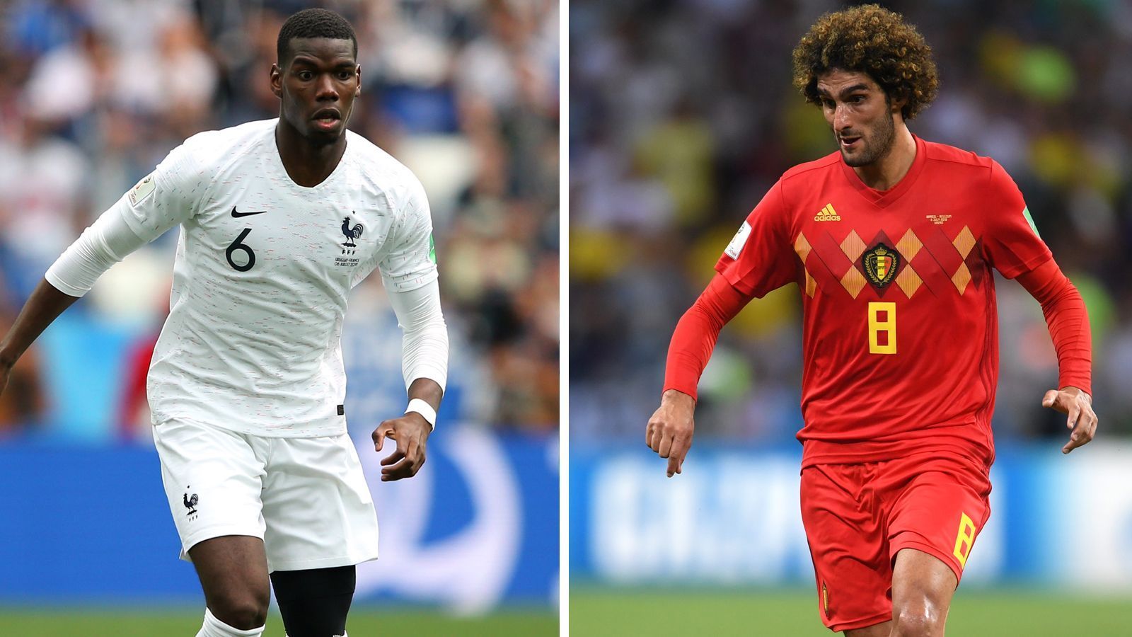 
                <strong>Paul Pogba vs. Marouane Fellaini </strong><br>
                Mit Fellaini kam für Belgien gegen Japan die Wende. Gegen Brasilien machte er mal mehr, mal weniger gut das Zentrum dicht. Auch Pogba agiert launenhaft, spielt mal einen hervorragenden Diagonal-Pass, mal lässt er seinen Gegenspieler fahrlässig aus den Augen. Aber wenn Pogba Normalform hat, ist er besser als Fellaini. Punkt für Pogba
              