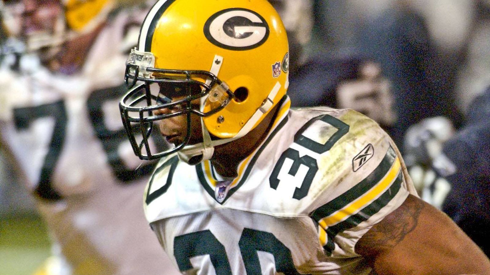 
                <strong>10. Ahman Green</strong><br>
                Yards: 1.883Team: Green Bay PackersSaison: 2003
              