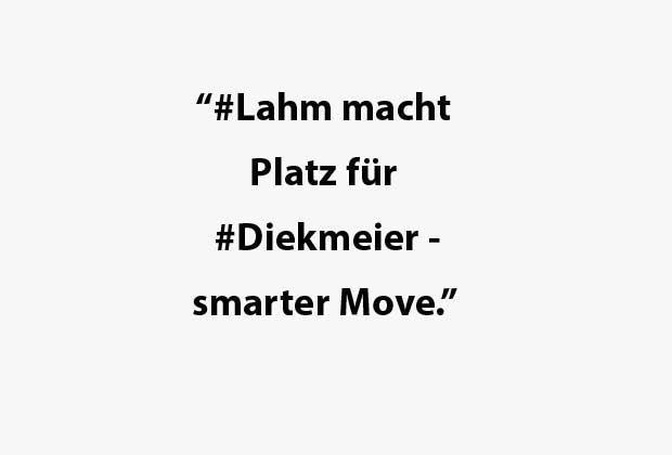 
                <strong>Lahm-Rücktritt: So reagiert das Netz</strong><br>
                Auch dieser Tweet darf mit Humor verstanden werden - HSV-Verteidiger Diekmeier ist wohl eher ein "Außenseitertipp" für die Position in der Nationalelf.
              