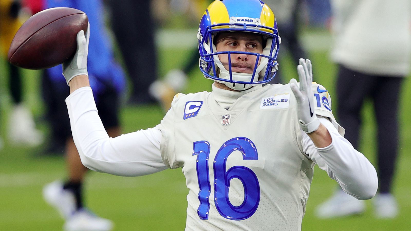 <strong>St. Louis/Los Angeles Rams: 10 Quarterbacks</strong><br>
                Jared Goff (69), Matthew Stafford (41), Case Keenum (14), Nick Foles (11), Kellen Clemens (9), Austin Davis (8), Shaun Hill (8), Sam Bradford (7), Baker Mayfield (4), John Wolford (4)
