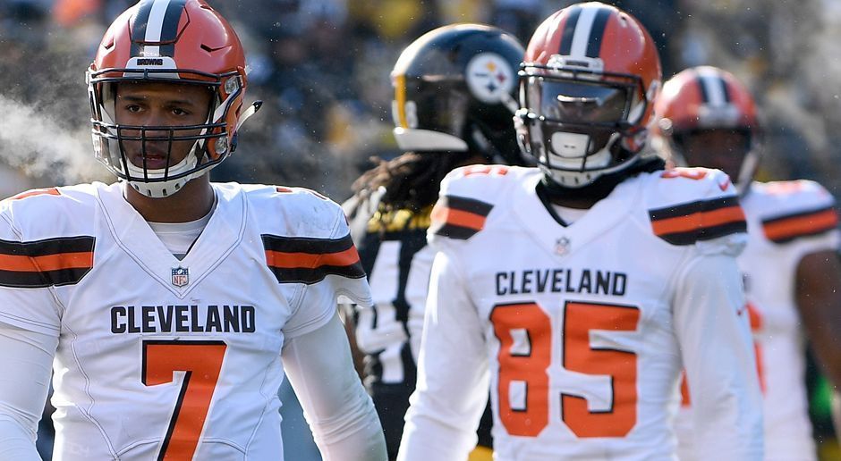 
                <strong>Cleveland Browns</strong><br>
                Franchise-Rekorde: Tight End David Njoku fing in der Saison vier Touchdown-Pässe - die meisten für einen Rookie-Tight-End der Browns.Running Back Duke Johnson Jr. fing 74 Bälle - die meisten eines Running Backs in einer einzelnen Saison.
              