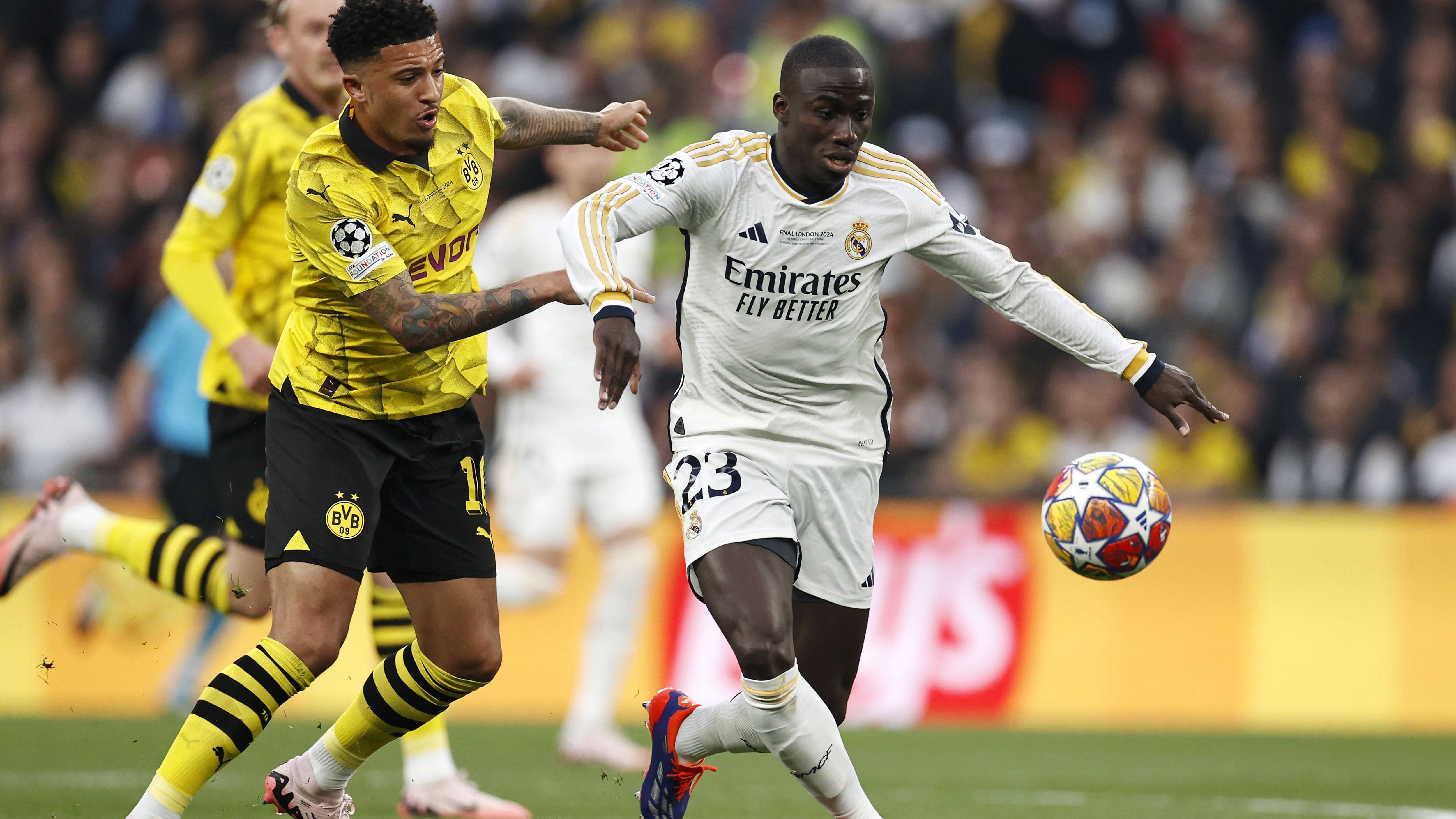 <strong>Ferland Mendy (Real Madrid)</strong><br>Rückt anfangs aggressiv nach vorne und macht dadurch hinter sich oft Lücken lauf, die der BVB über Sancho und Ryerson bespielen kann. Im direkten Zweikampf aber eine Bank, verliert kein einziges Duell. <strong><em>ran</em>-Note: 2</strong>