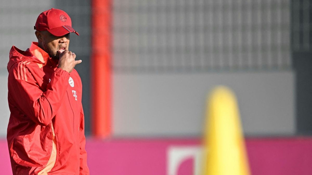 Bayern-Coach Vincent Kompany beim Abschlusstraining