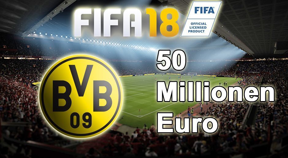 
                <strong>FIFA 18 Karriere: Borussia Dortmund</strong><br>
                Platz 20: 50 Millionen Euro.
              
