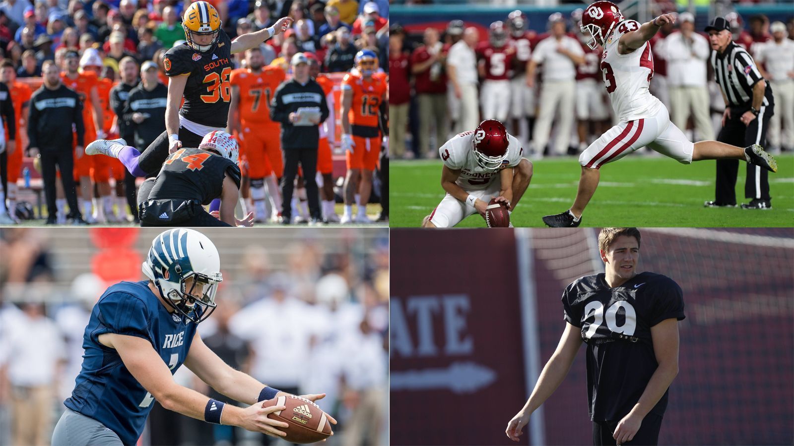 
                <strong>Diese Kicker und Punter könnten gedraftet werden</strong><br>
                Kicker und Punter stehen im Draft nicht unbedingt im Mittelpunkt. In einer späten Runde sind sie für das eine oder andere Team aber durchaus eine Option. Im Draft 2018 wurden zwei Kicker und vier Punter ausgewählt. Auch im Draft 2019 (am 26. April ab 1:50 Uhr auf ProSieben MAXX und ran.de) stehen einige Talente zur Auswahl, die einen starken Schuss haben. ran.de stellt die vielversprechendsten Kicker und Punter vor.    
              