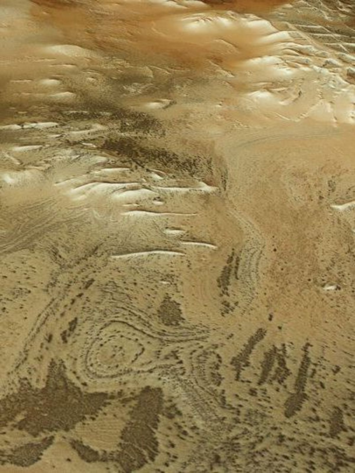 Perspektivische Ansicht der ESA von der Inka-Stadt auf dem Mars.