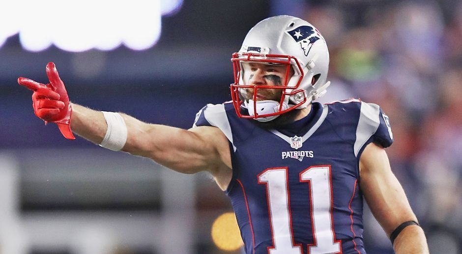 
                <strong>Platz 1: Julian Edelman</strong><br>
                Wide ReceiverWorkout-Bonus:  US-Dollar
              