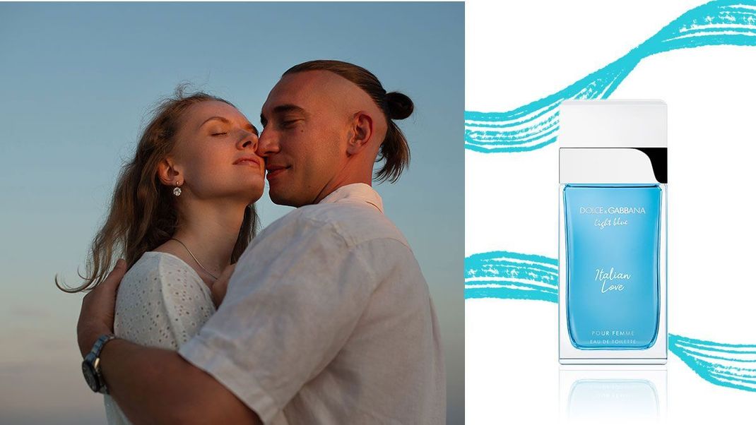 Himmlische Verführung aus Zitrone, Himbeere, Eiscreme und Sahne – Light Blue Italian Love von Dolce & Gabbana ist DER Duft für extravagante Bräute.