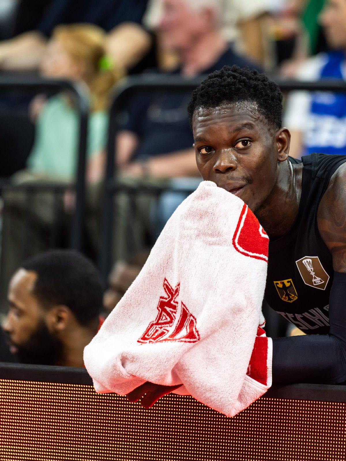 GER, Türkish Airline Supercup, Basketball, Deutschland-Serbien 16.08.2025, SAP Garden, München, GER, Türkish Airline Supercup, Basketball, Deutschland-Serbien Dennis Schröder (Deutschland, No 17) Â...