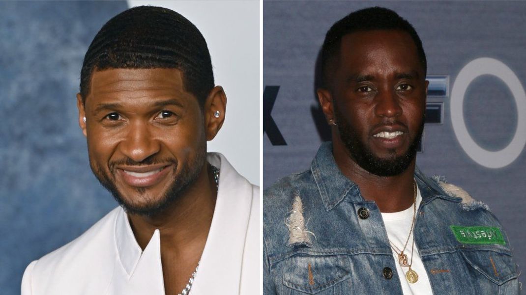 Aufgrund der Untersuchungen gegen Sean "Diddy" Combs (r.) äußern sich Stars wie Usher (l.) mit weiteren Details zu den Geschehnissen in Combs' Villa.