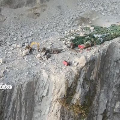 Mine in Taiwan nach dem Erdbeben