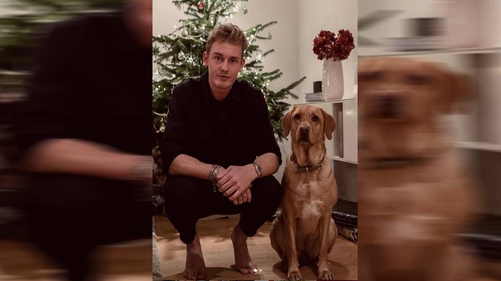 
                <strong>Julian Brandt </strong><br>
                Der BVB-Star verbringt das Weihnachtsfest unter anderem mit seiner Hündin Nala. Gemeinsam posieren die beide fürs Weihnachts-Familienalbum.
              