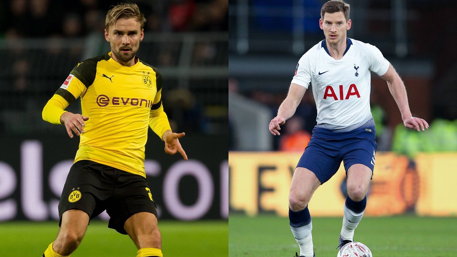 
                <strong>Linksverteidiger: Marcel Schmelzer vs. Jan Vertonghen </strong><br>
                Beide sind 31 Jahre alt, beide erlebten bislang eine verletzungsgeplagte Saison, beide legen ihren Fokus voll auf das Verteidigen und halten sich offensiv eher zurück. Vertonghen tut dies allerdings auf einem etwas höheren Niveau. Also: 4:1 für Tottenham.  
              