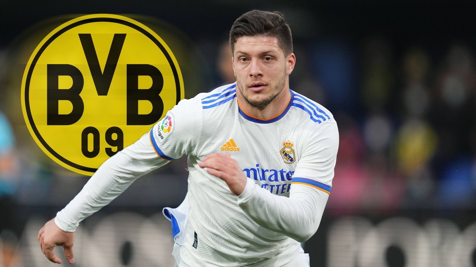 
                <strong>Jovic im Tausch für Haaland zum BVB?</strong><br>
                ...Laut "Sky" soll der BVB bei Real vorgefühlt haben, ob Luka Jovic als Haaland-Ersatz nach Dortmund wechseln könnte. Real-Boss Florentino Perez soll von der Idee begeistert gewesen sein, erhält der frühere Eintracht-Stürmer doch ein fürstliches Jahresgehalt von rund fünf Millionen Euro. Jovic war 2019 für 63 Millionen von Frankfurt nach Madrid gewechselt, wurde hier aber nie glücklich. In der laufenden Saison hatte er in 13 Ligaspielen nur drei Torbeteiligungen. Eine Bilanz, die den BVB womöglich am Ende wieder abgeschreckt hat. Zumindest soll es bis dato keine Reaktion der Schwarz-Gelben auf Perez' Antwortet gegeben haben. Sollte es doch noch zu einem Tausch kommen, müsste Jovic aber wohl erhebliche Abstriche beim Gehalt machen. (Quelle: Sky)
              