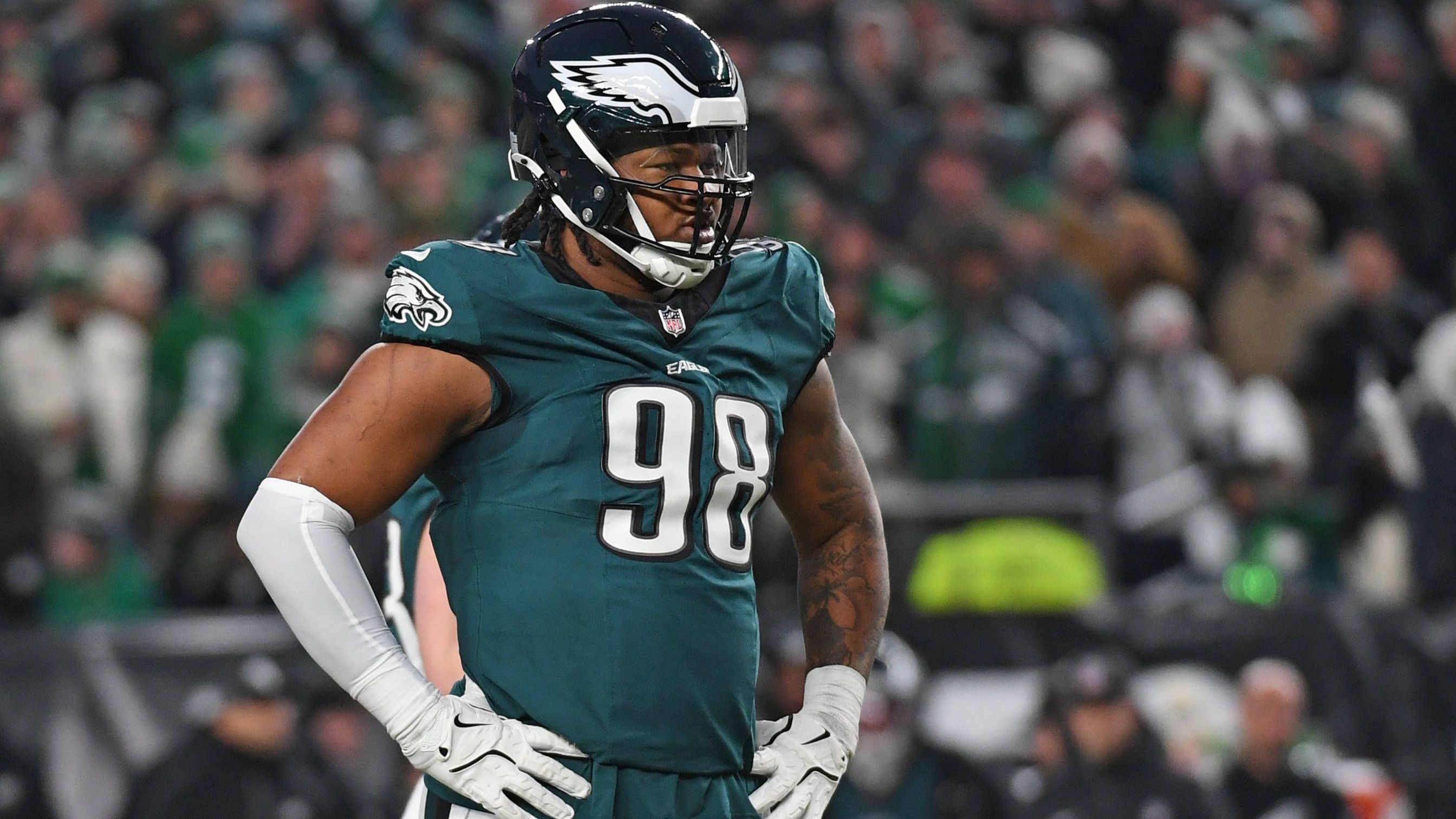 <strong>Platz 43: Jalen Carter (Philadelphia Eagles)</strong><br>- Position: Defensive Tackle<br>- Platzierung letzte Saison: -