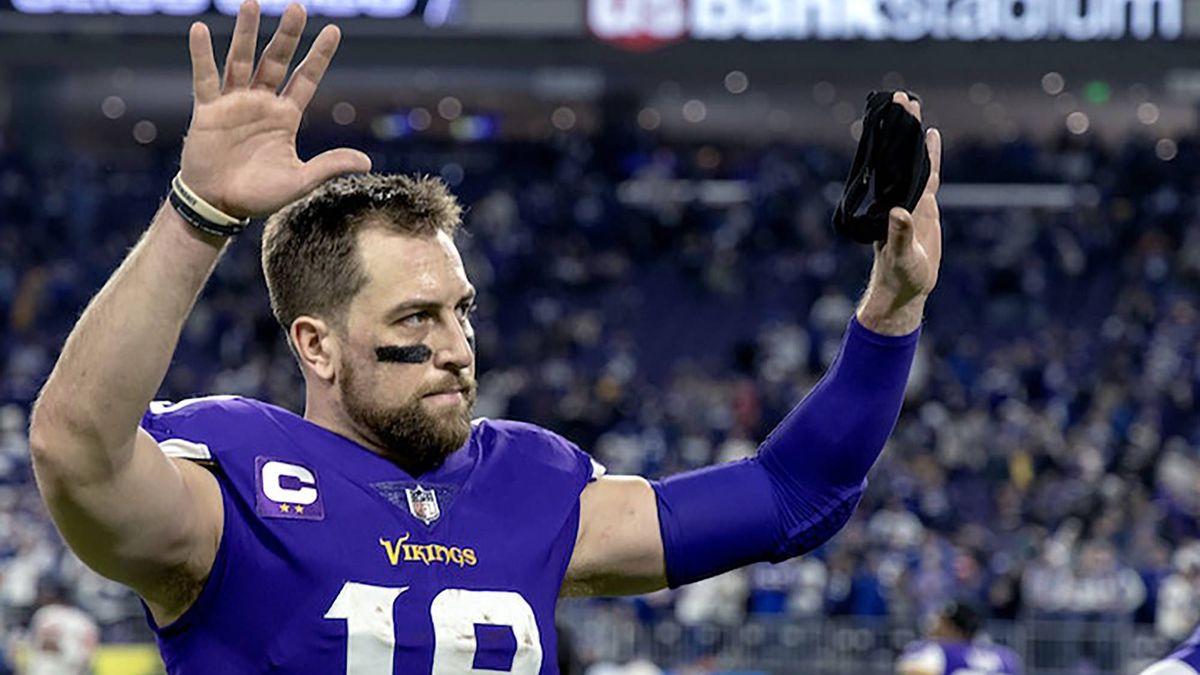March 10, 2023: Minnesota Vikings wide receiver Adam Thielen walks off the field after the team s loss to the New York Giants in the playoffs in January 2023. - ZUMAm67_ 20230310_zaf_m67_008 Copyri...